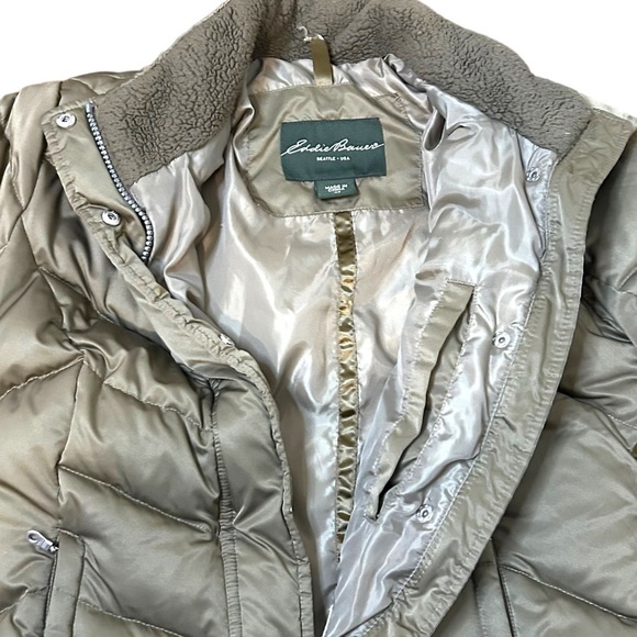 Eddie Bauer Chartreuse Green Down Puffer - Picture 10 of 12
